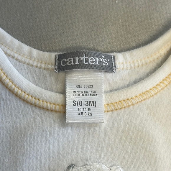 Carter's - Set of 3 Soft Cotton White and Yellow Newborn Onesie Bodysuits - Picture 2 of 6